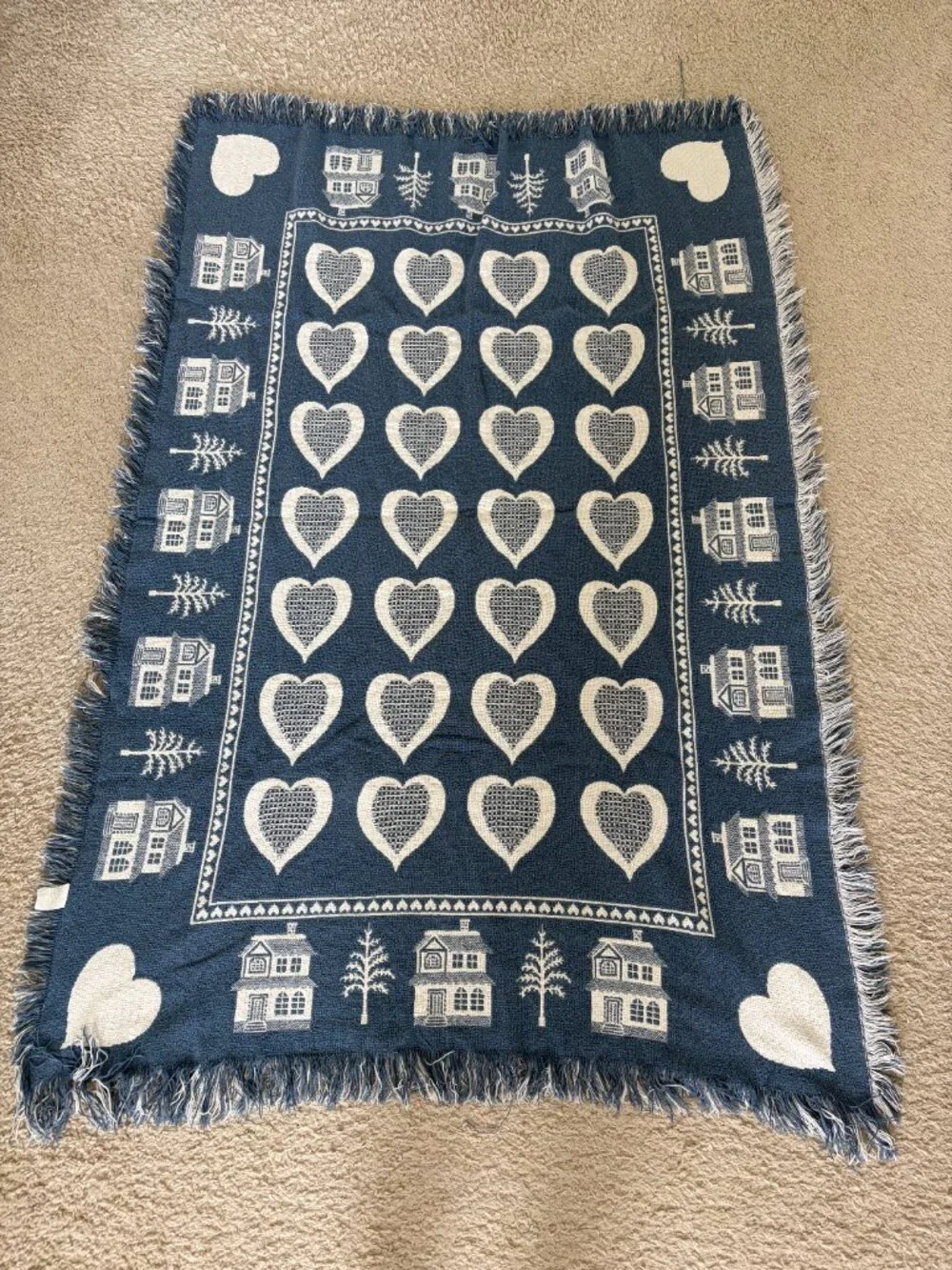 Vintage Cottagecore Tapestry Blanket
